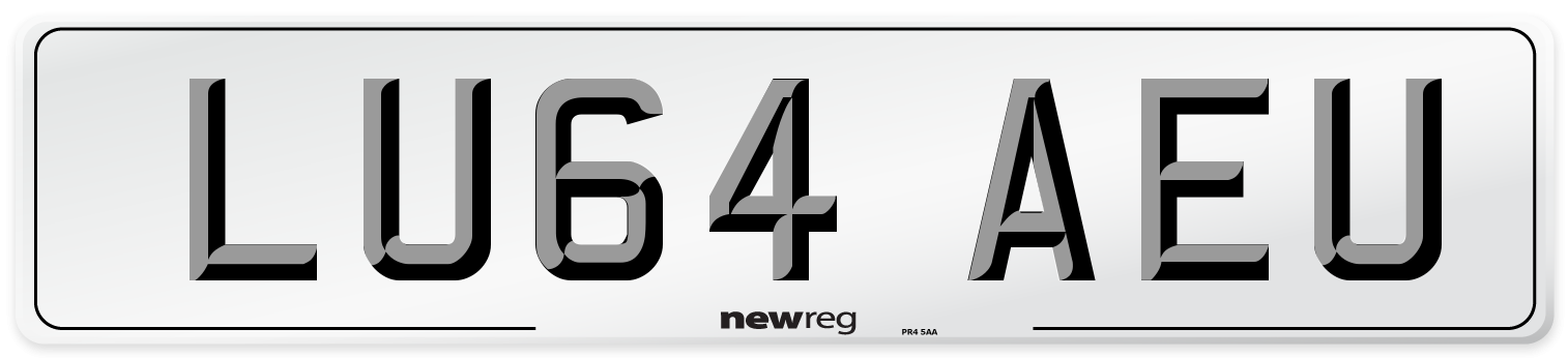 LU64 AEU Number Plate from New Reg